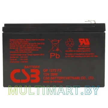 Аккумулятор для ИБП CSB Battery GP1272 F2 (12В/7.2 А·ч) картинка 3